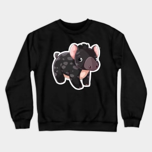 Cute Mountain Tapir Illustration - Adorable Animal Art Crewneck Sweatshirt